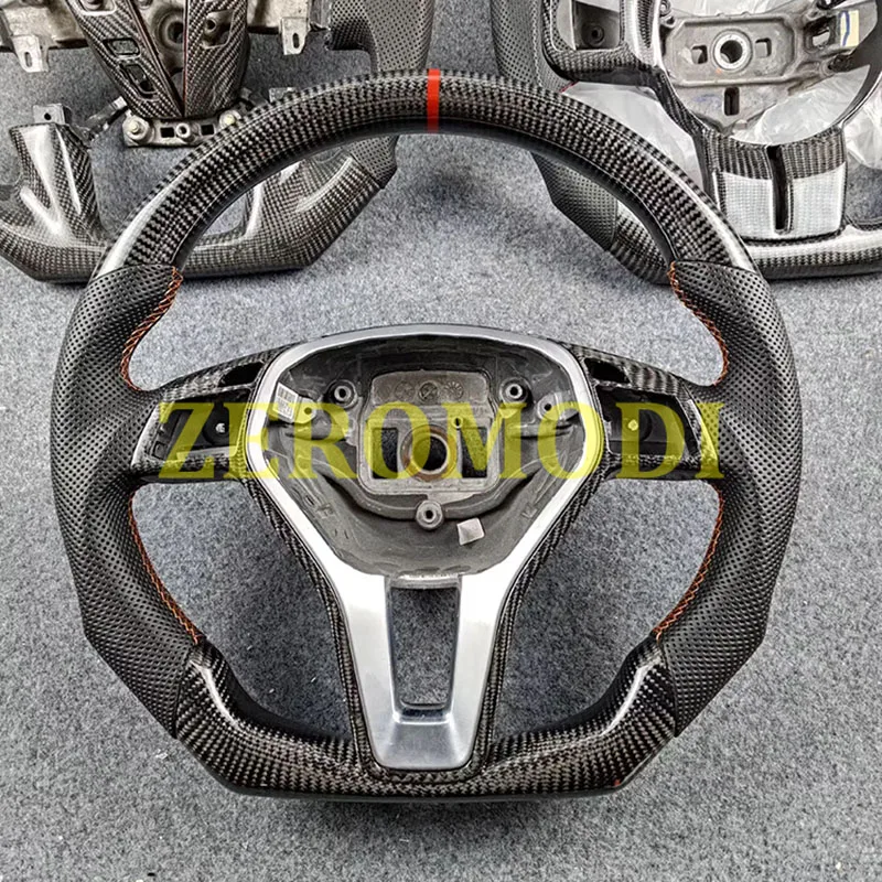 

Для Mercedes Benz GLA GLC GLE CLA AMG GLK GLS 2004 2005 2006 2013-2017 2019, новый ремонтный кожаный руль из углеродного волокна