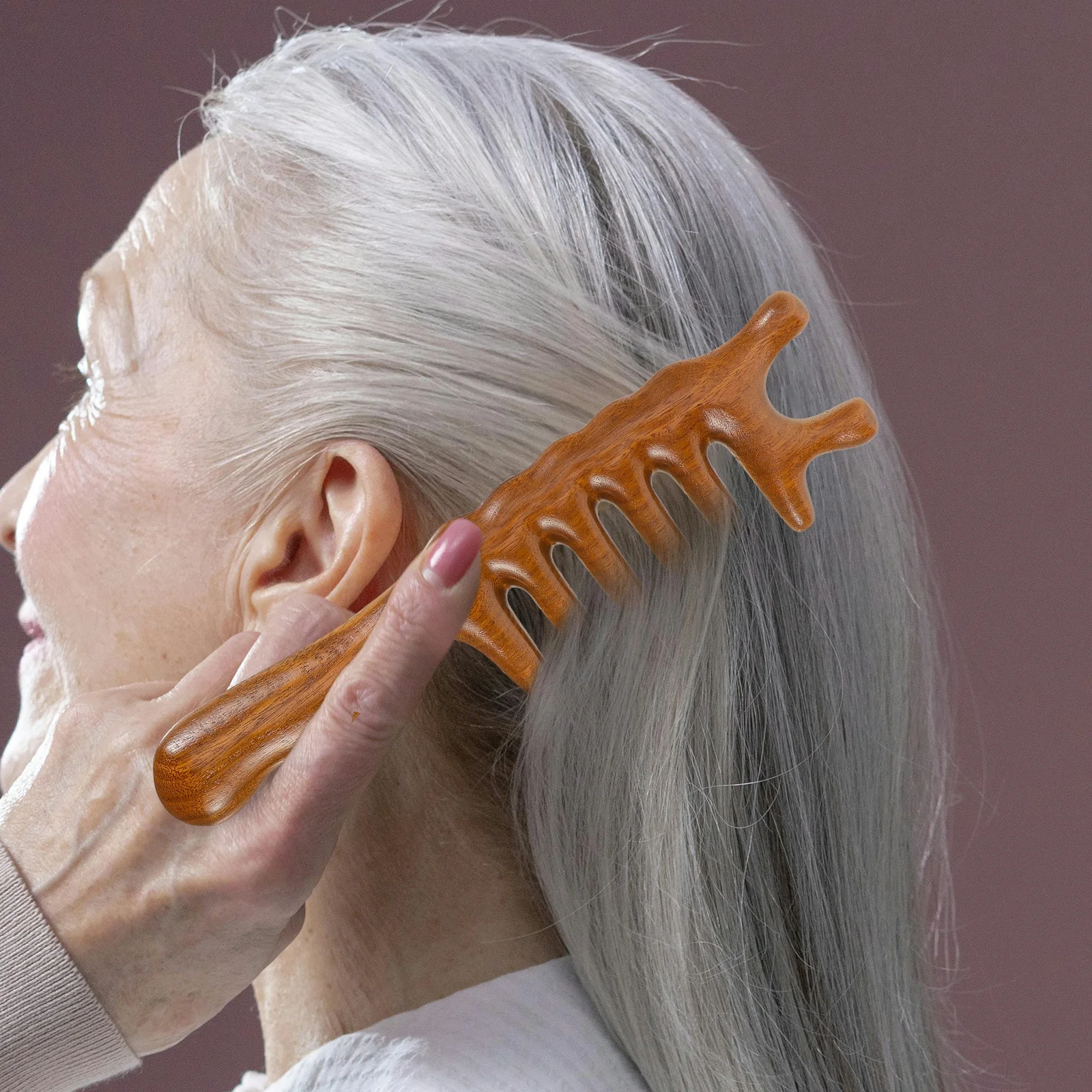 

Wooden Massage Comb Wide Tooth Scalp Massager for Hair Care Lightweight Portable Natural Comb for Travel Detangler