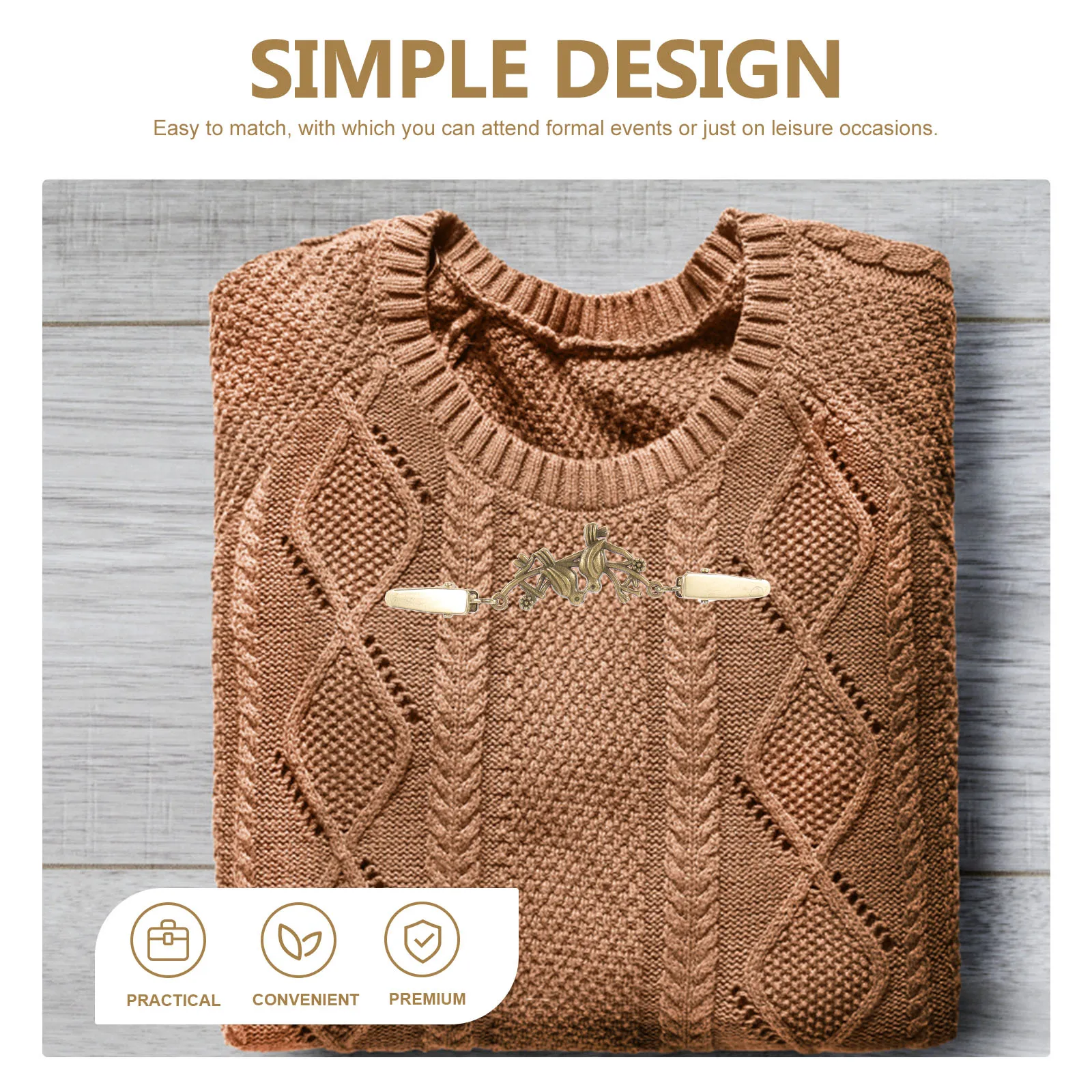 

6Pcs Vintage Cardigan Collar Shawl Clips Dress Clips Elegant Retro Womens Clothing Accessory Cardigan Clip Dress Cinch Clip