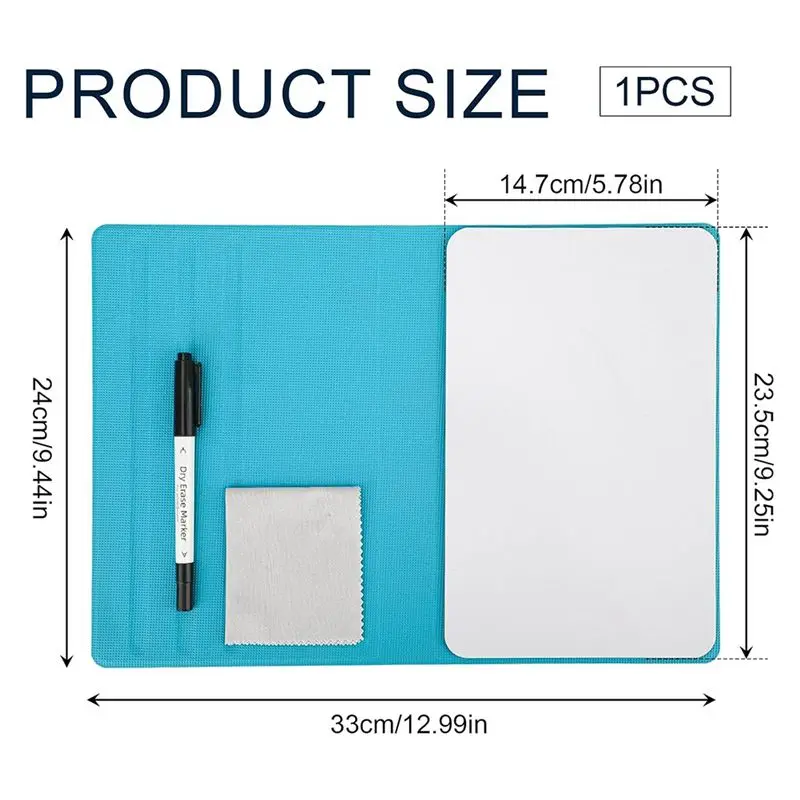 A19E-Portable Small Whiteboard, Reusable Mini Magnet Dry Erase Board With Marker Wipe Cloth Magnetic Dry Erase Board