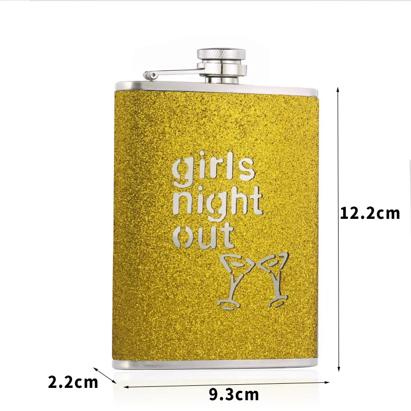 Creative 8 oz Stainless Steel Pocket Hip Flask for for Alcohol Women Men Bridesmaid Groomsmen Party Wedding Birthday Gift