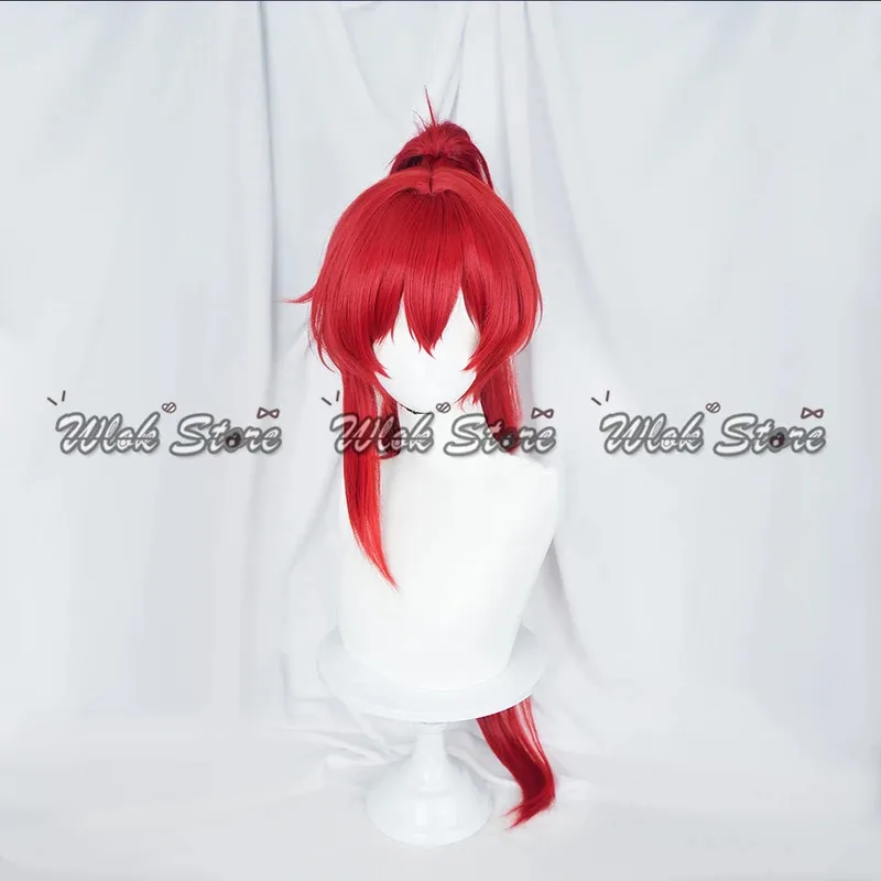 لعبة Wuthering موجات Yinlin تأثيري حلي شعر مستعار تشي باو فستان القرط أغطية الرأس النساء هالوين حفلة كرنفال الزي الشعر الأحمر