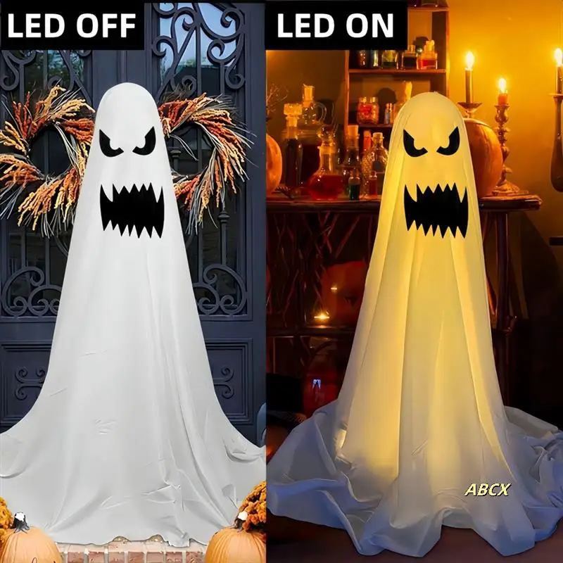 

Halloween Outdoor Decorations Spooky Ghost Standing Glitter Decoration Ghost For Halloween (Small)