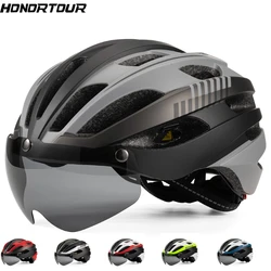 HONORTOUR New Adult Cycling Helmet One-piece Ultra-light Breathable Men's and Women's Outdoor MTB Bicycle Helmet With Goggles