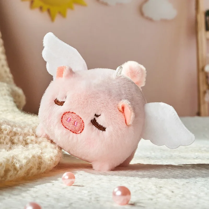 12CM New Cartoon Flying Pig Doll Cute Soft Stuffed Plush Toy With Sound Birthday Gift For Children Adults Hot Sale