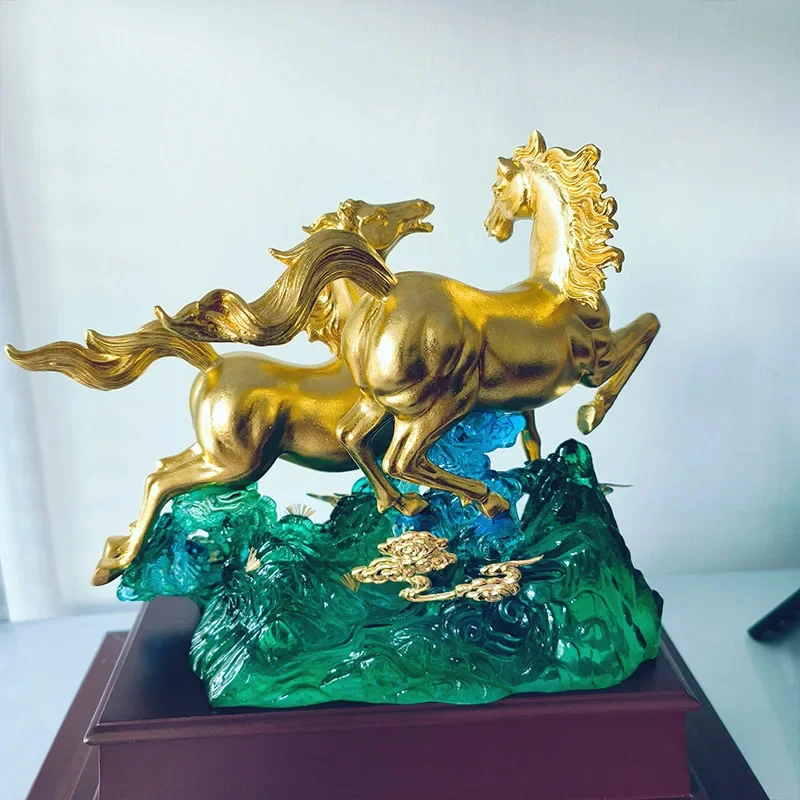 마 지아청 장식품 금박 도장 회사 집들이 선물 고급형