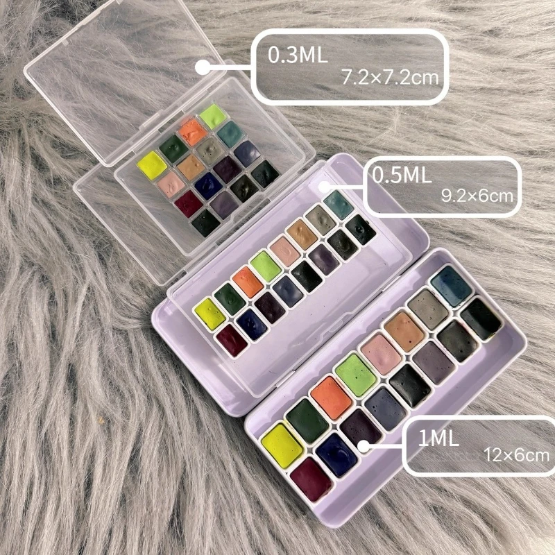 Nowy Pigment Akwarelowy SuperVision Layered Color, 16 Kolorów, 0.5/1/2ML, Przenośne Opakowanie Akwareli, Artykuły Plastyczne dla Uczniów — zdjęcie produktu 3