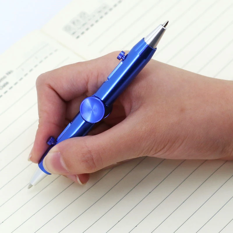 2018 New Creative Metal Ballpoint Pens Fingertip gyro Decompression tools gift box