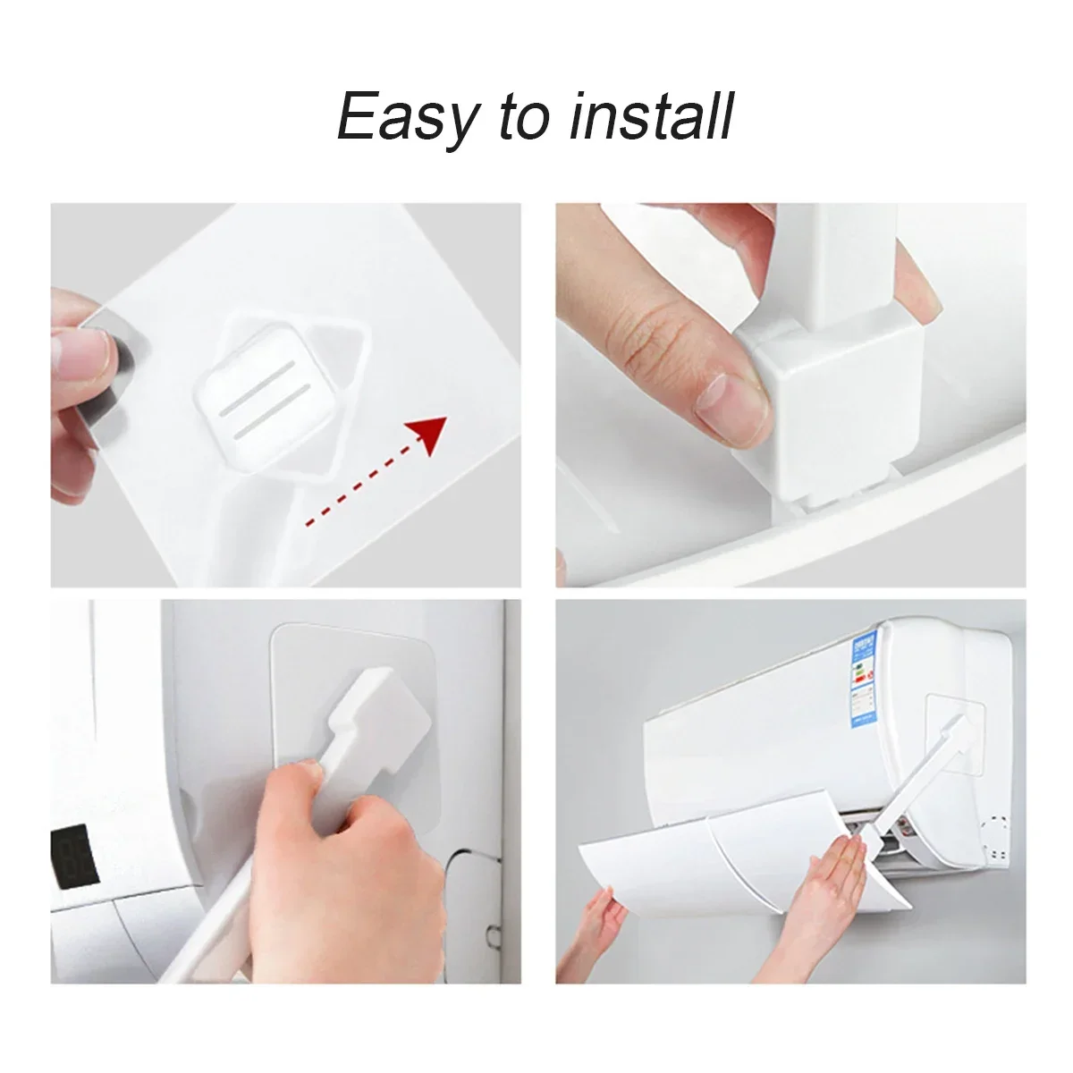 Cubierta ajustable para aire acondicionado, Deflector de aire PP, escudo Deflector, guía de viento, mes recto, escudo antiviento, Klima