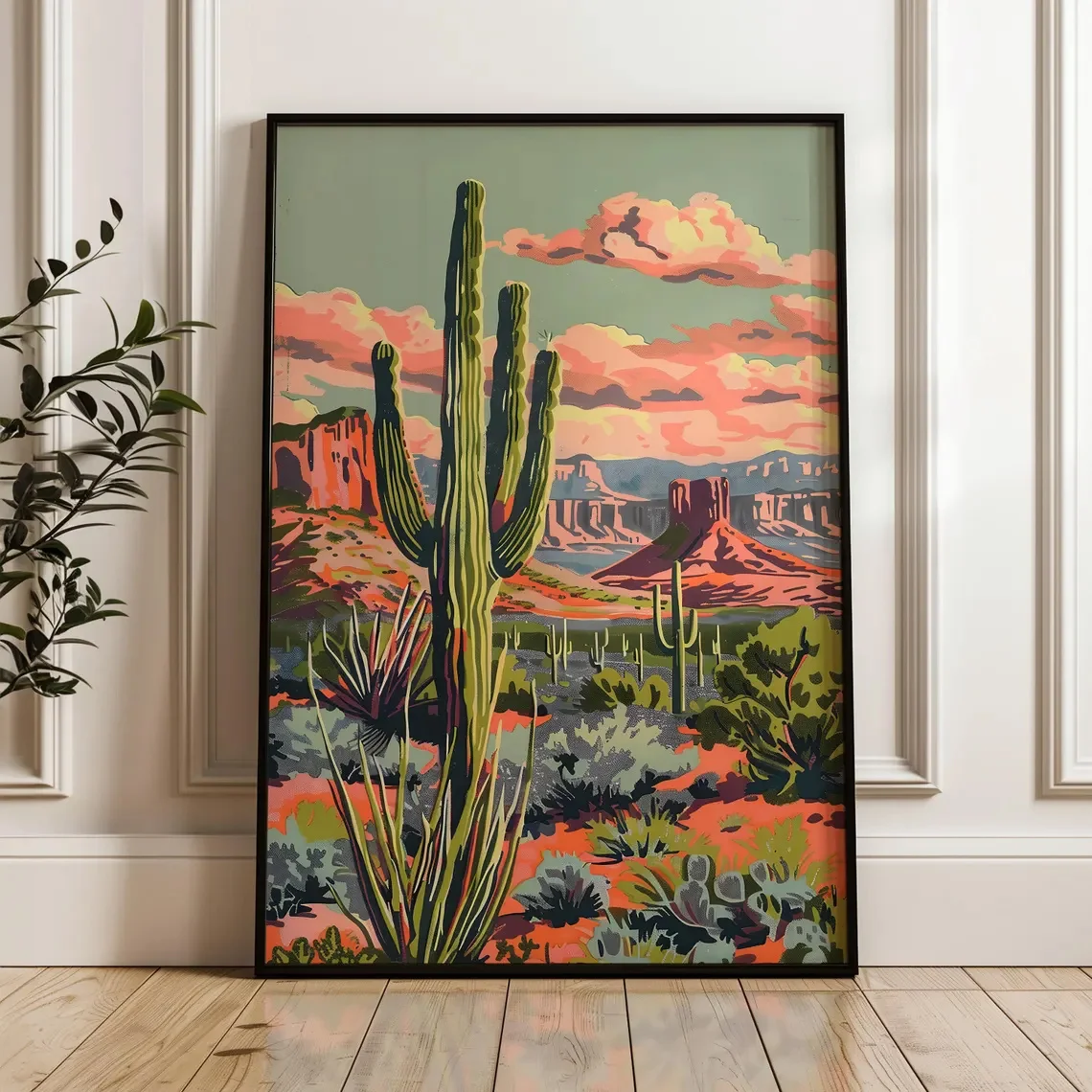 

500/1000/1200/2000PCS Puzzle Cactus and Desert Sunset Art Jigsaw DIY Modern Home Wall Decor Holiday Gifts Educational Gift