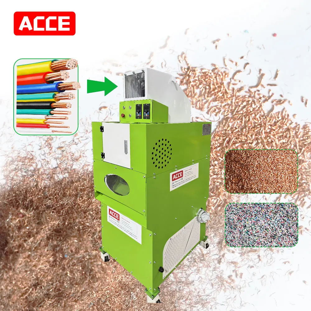 الصين السعر المنخفض محبب الأسلاك النحاسية الصغيرة خردة سلك كابل آلة إعادة تدوير النحاس المحبب النحاس #2