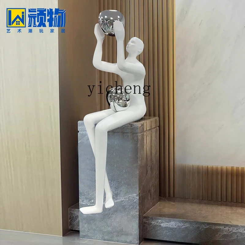 BJ-12 creative bubble blowing figure ornament hotel lobby large shopping mall decoration floor abstract sculpture