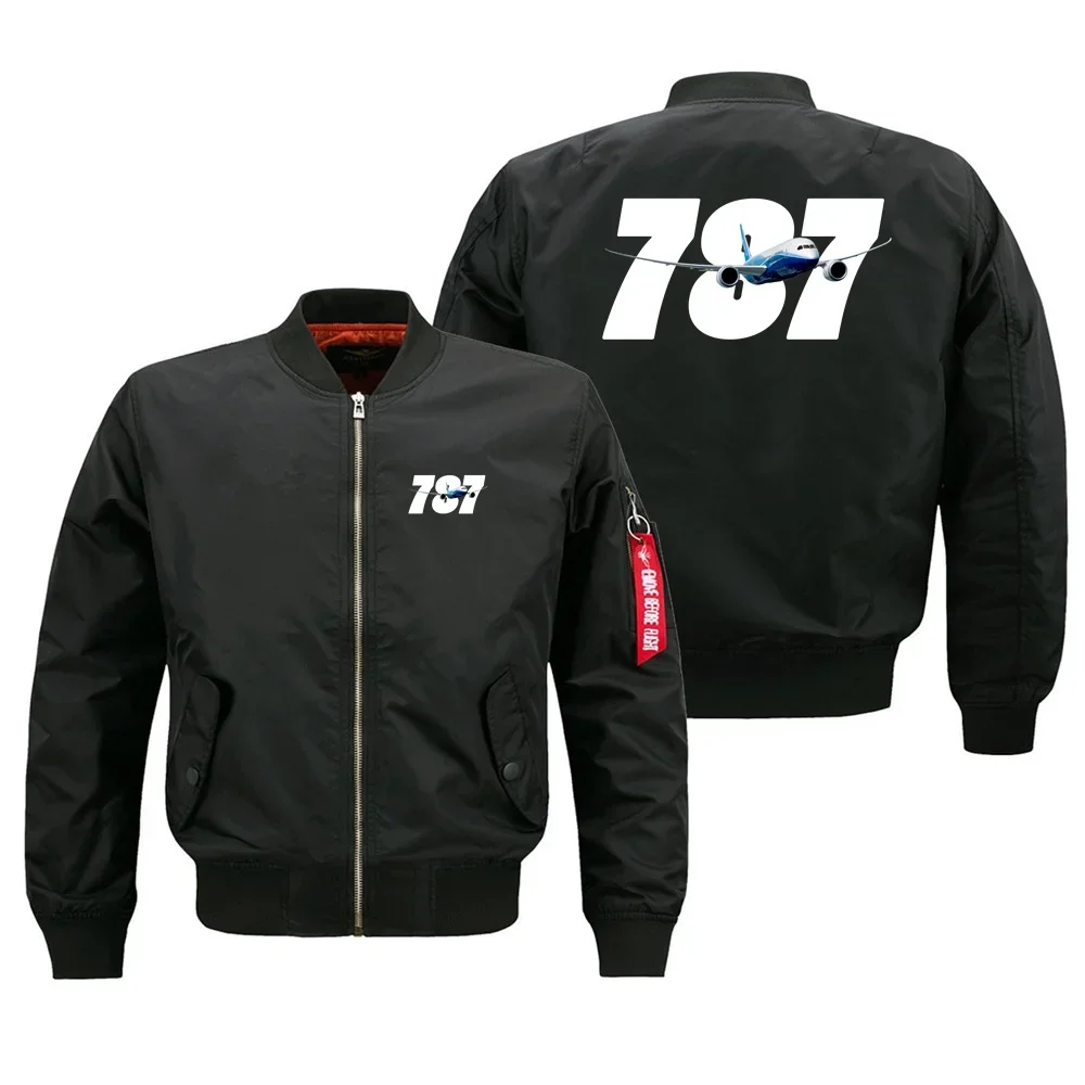 

Super 787 Flight Aviation Pilots Men Ma1 Bomber Jacket Windproof Military Outdoor Baseball Coats