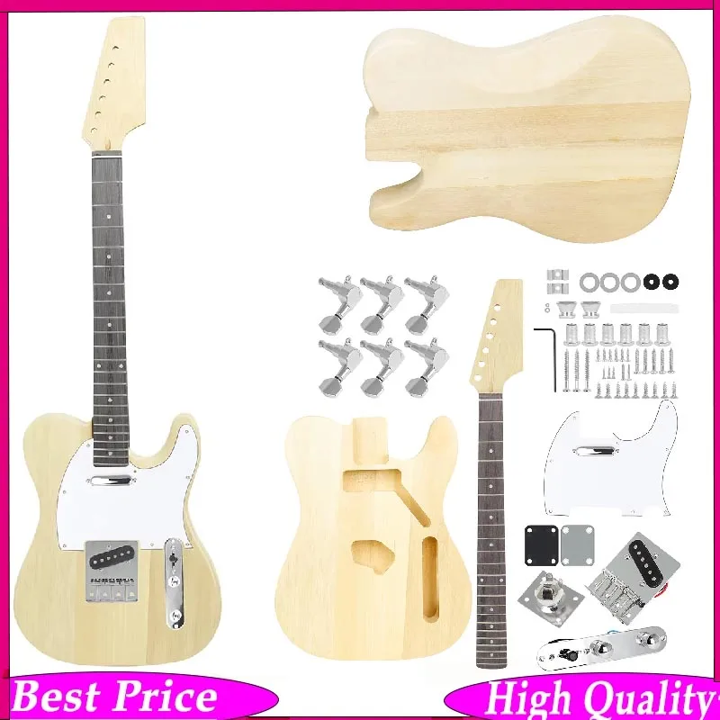 

2026 DIY Electric Guitar Kit – Build Your Own 6-String Electric Guitar with Maple Neck & 22 Frets | Complete Hand-Assembly Kit