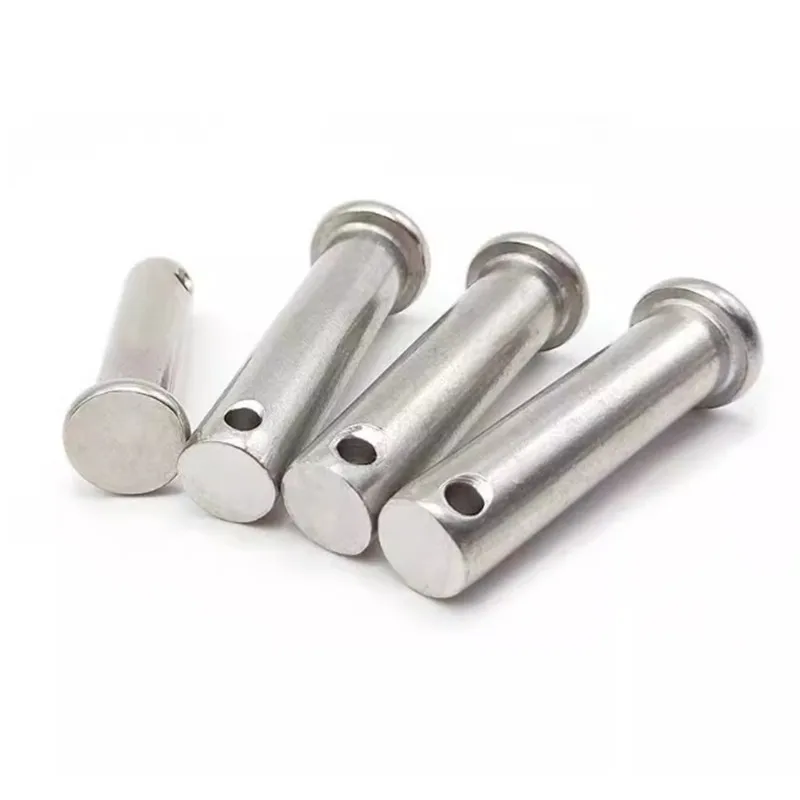20pcs M3 M4 M5 Dowel Pin Split Pin Hole Round Flat End 304 Stainless Steel Flat Head Hole Column Axial Positioning Pin Shaft