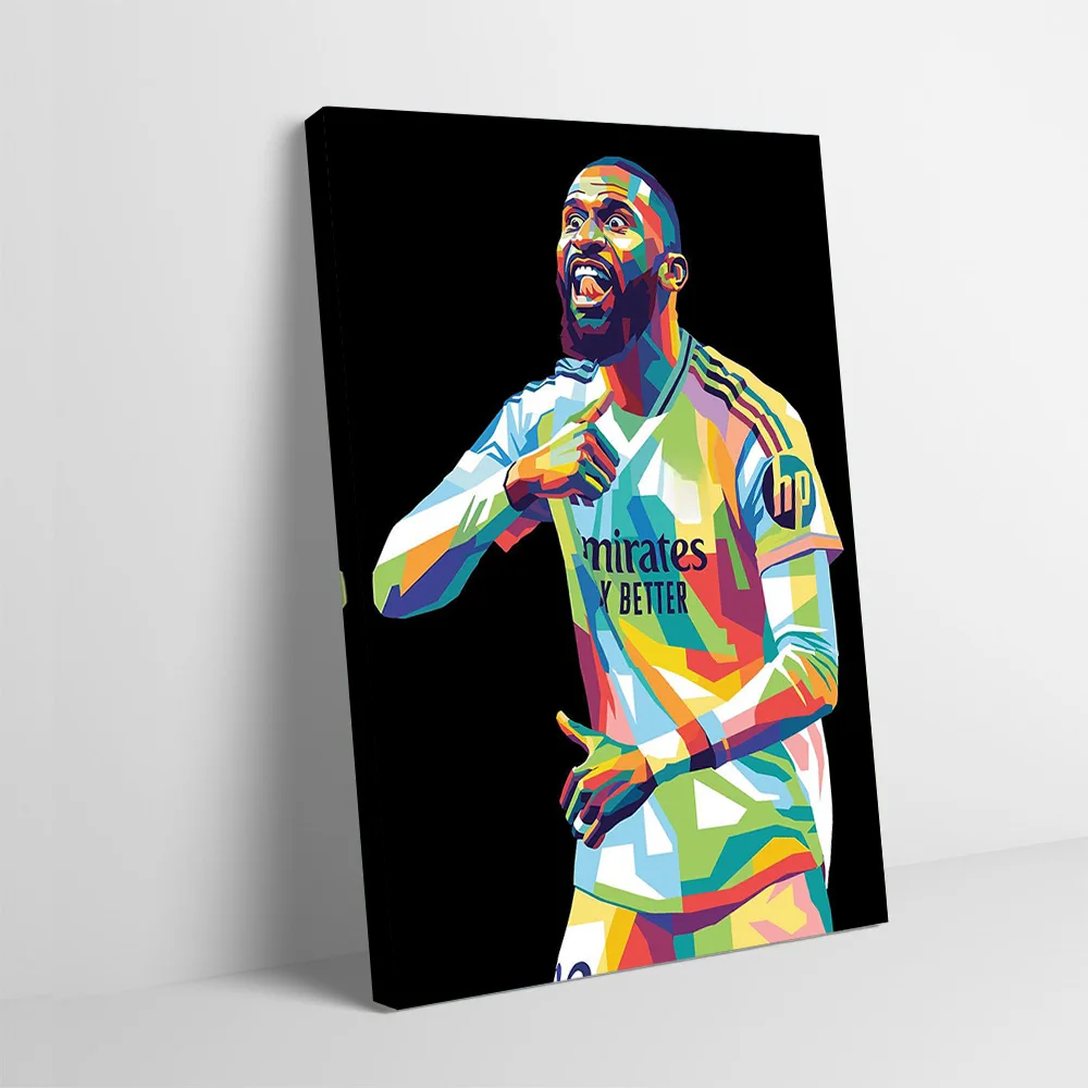 Antonio Rüdiger Football Player Printing Poster Custom Pictures Wall Art Canvas Painting Gift for Room Ornaments Home Decor Arts