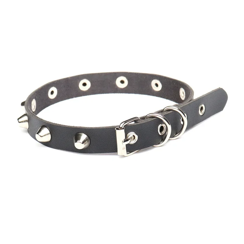 Punk style  Gothic Creativity  Harajuku Simple Individuality Metal Dark Fashionable Exaggerate Retro Rivet PU Cortex Choker