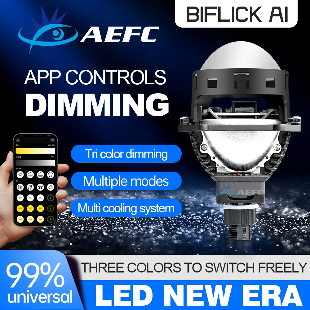 New APP headlight lens 3-inch automotive LED double lens far and near integrated lossless H4 H7H11 universal 12V