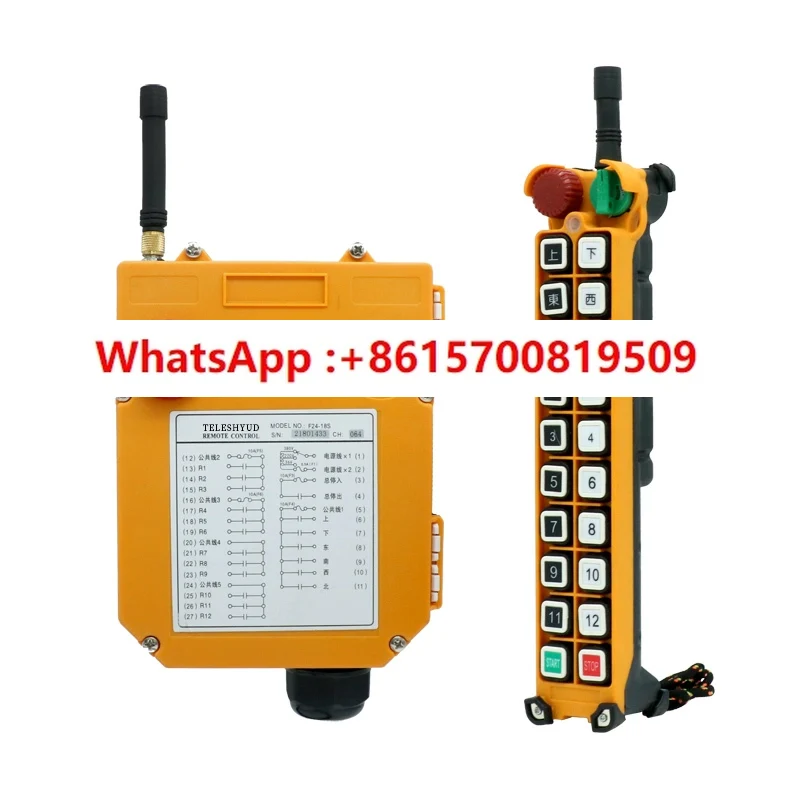 

F24-18s remote control crane hoist hydraulic 18 way bridge erecting machine industrial wireless remote control handle