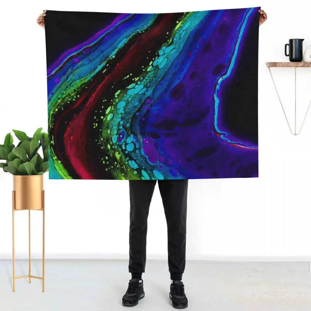 

Into The Everblack Throw Blanket Shaggy Furry Soft Blanket for Bedroom Living Room