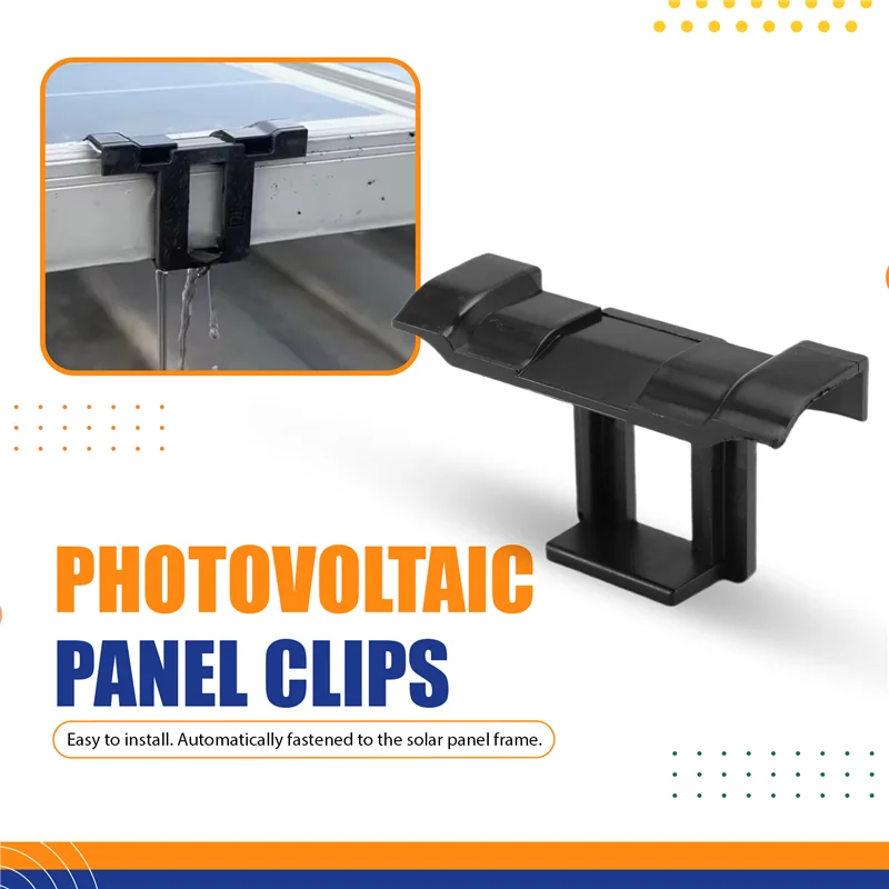 Marcos de paneles solares de LICE-30Pc, Clip de drenaje de agua, espesor de 30Mm, paneles fotovoltaicos, eliminación automática de polvo de agua estañada, herramienta para exteriores, fácil Insta