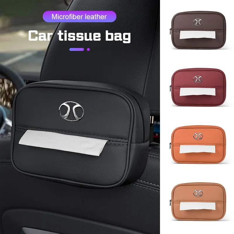 

Car Tissue Box for Baic Senova X35 X55 X65 X75 Beijing BJ40 BJ80 BJ90 EC5 EU5 X7 EU7 Seat Back Tissue Bag Paper Napkin Storage