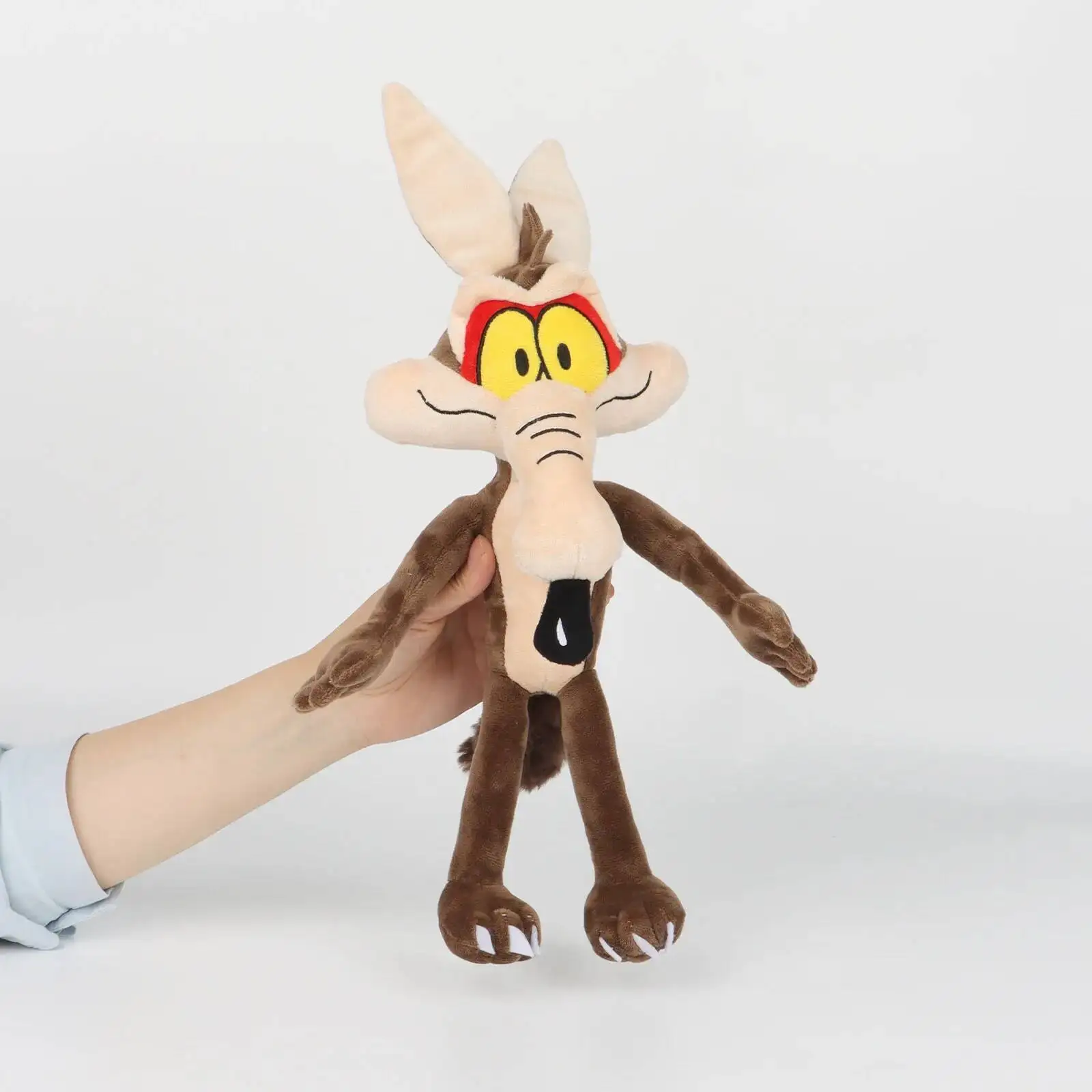 Neues 40cm großes Plüschtier „Coyote Wile E“, niedliches 40cm großes Plüschtier „The Cunning Brown Wolf“, Anime-Zubehör, Cartoon-Puppe, Geschenk. – Detail 12