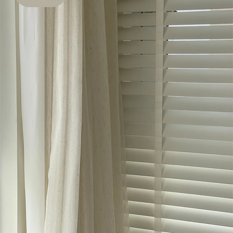 Japan Style Flax Linen Look Tulle Sheer Curtains for Living Room Windows Transparent Voile Curtain for Kitchen Customize
