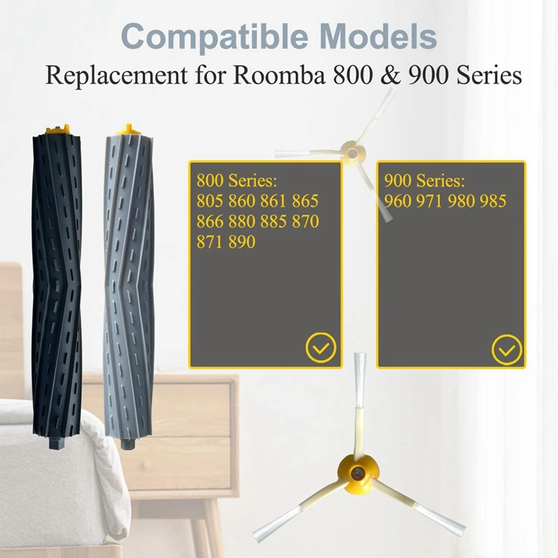 Irobot 룸바 860 교체용 클리너 브러시, HEPA 필터, 865 866, 870, 871, 980, 960, 966 981