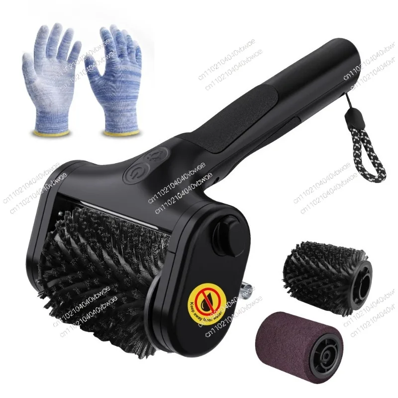 Electric Barbecue Net Cleaning Brush, Suitable for Thick Wire Net, Food Grade Steel Wire Brush with Light
