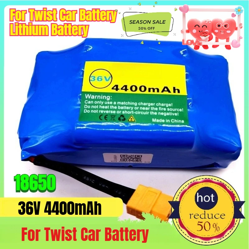 

For Twist Car Battery 36V 4400mAh 10S2P Lithium Battery Pack 18650 Power Battery