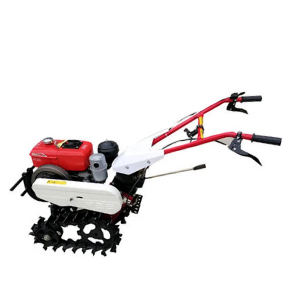 7.5HP gasoline Walk-behind small chain track plow diesel high-horsepower 