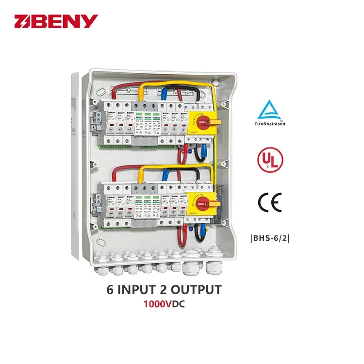 BENY solar dc string box IP65 DC   6 input 2 output