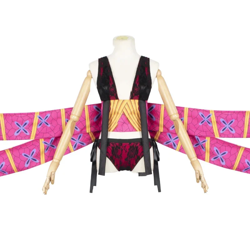 ZA01 【Wetrose】In Stock Daki Ume คอสเพลย์เครื่องแต่งกาย Kimetsu ไม่มี Yaiba อะนิเมะร้อนหญิงฮาโลวีนชุดเต็ม WigZa0 @