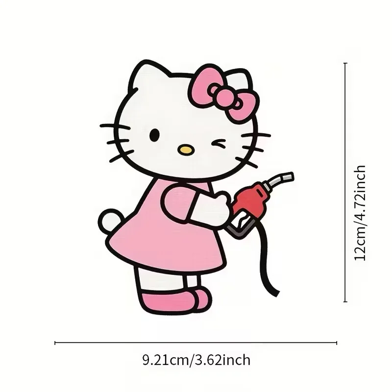 Kawaii HelloKitty Cartoon Stickers, Car Fuel Cap Stickers, DIY Decorative Stickers view 5