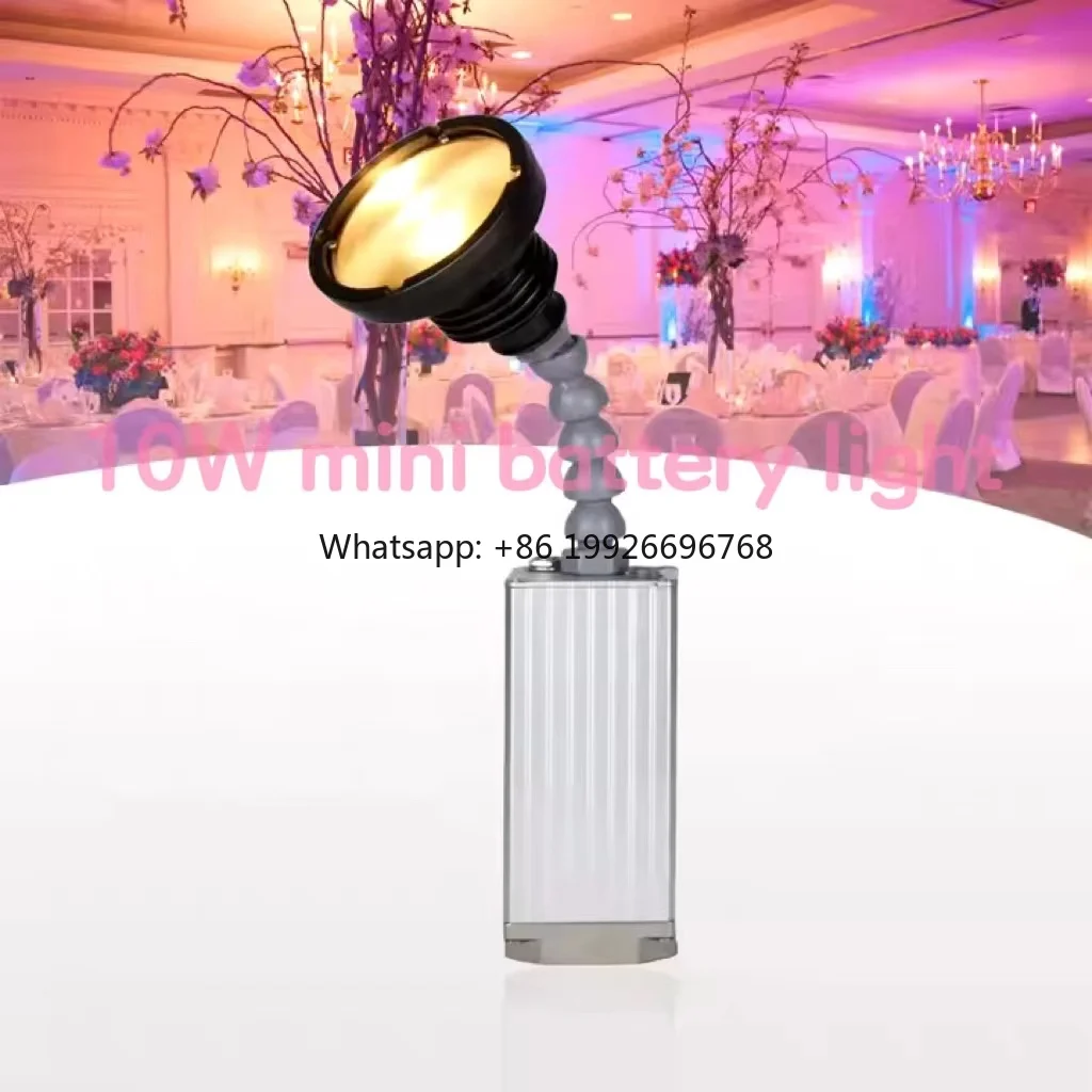 

10 Вт мини беспроводной светодиодный светильник с питанием от батареи для свадебных мероприятий, вечеринок, дискотеки, сценические огни