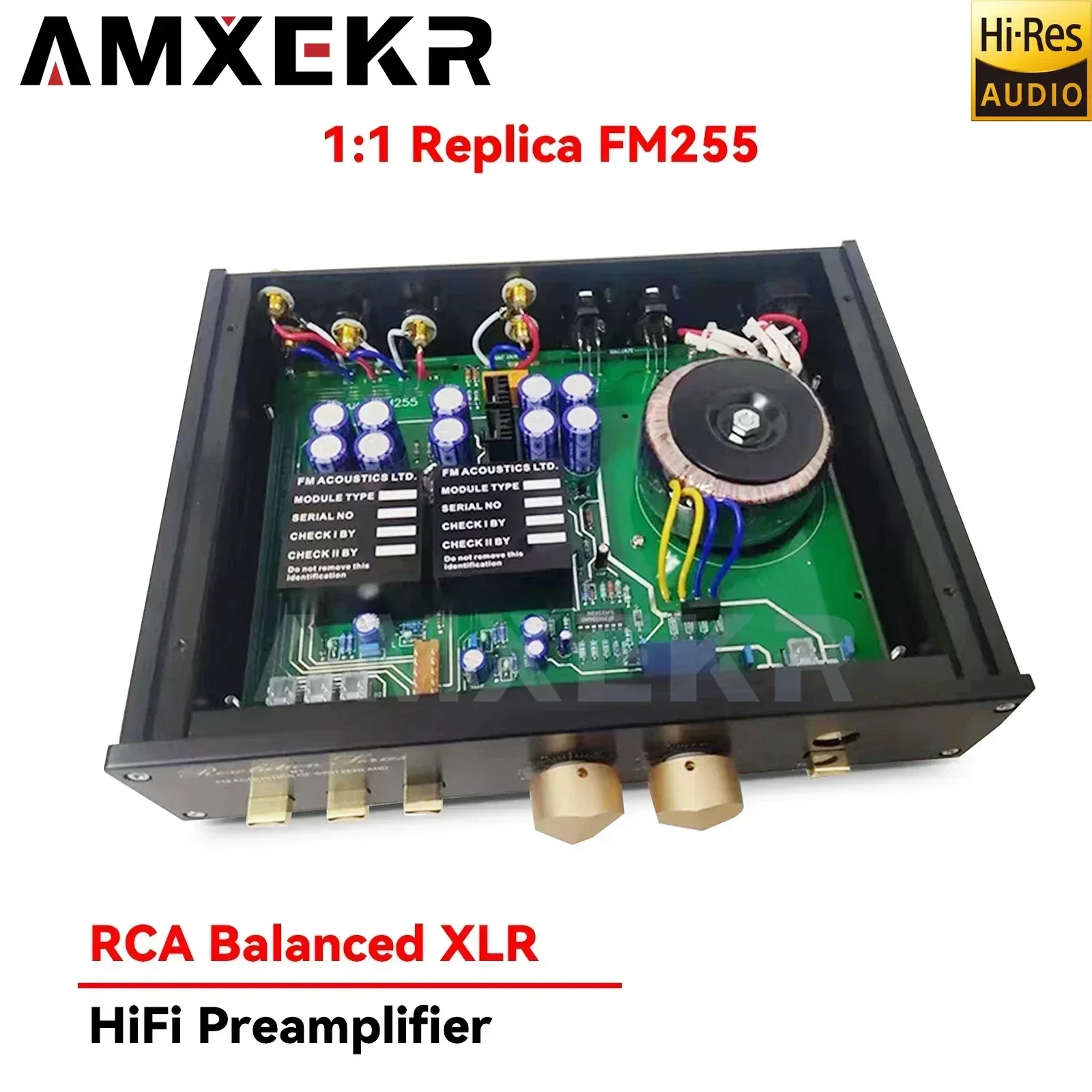 AMXEKR Reference FM255 Class A Preamplifier RCA Balanced XLR HIFI Preamplifier for Amplifier Audio