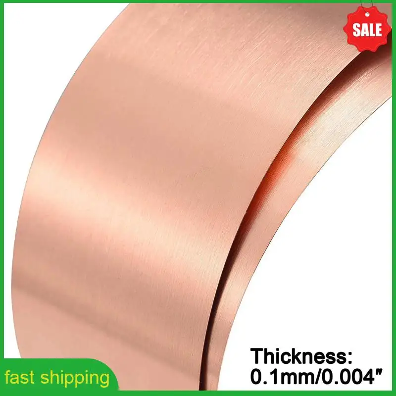 

Рулон медного листа A010, пластина из металлической фольги 1000 мм х 50 мм х 0,1 мм 10 шт.