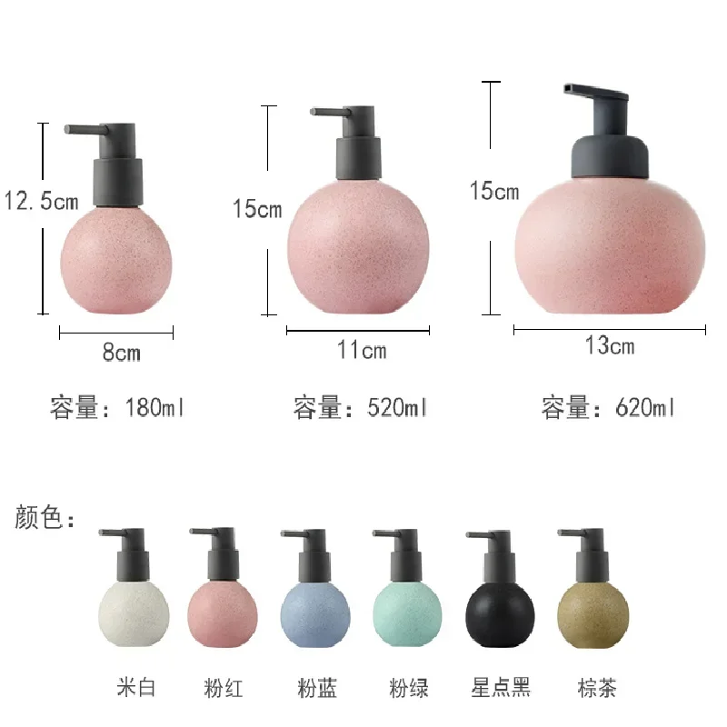 Ceramic Bathroom Mousse Foam Type Hand Sanitizer Presser For Empty Bottles, Shampoo, Laundry Liquid, Shower Gel, Cleansing