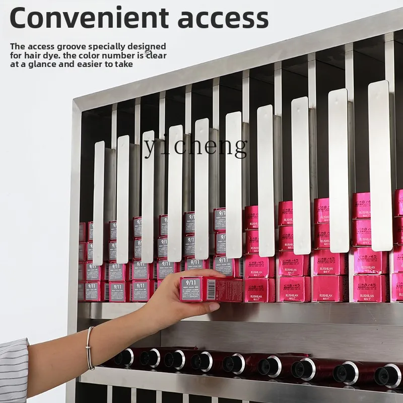 

ZC Stainless Steel Storage Cabinet Dye Rack Hair Salon Dye Storage Rack Hair Salon