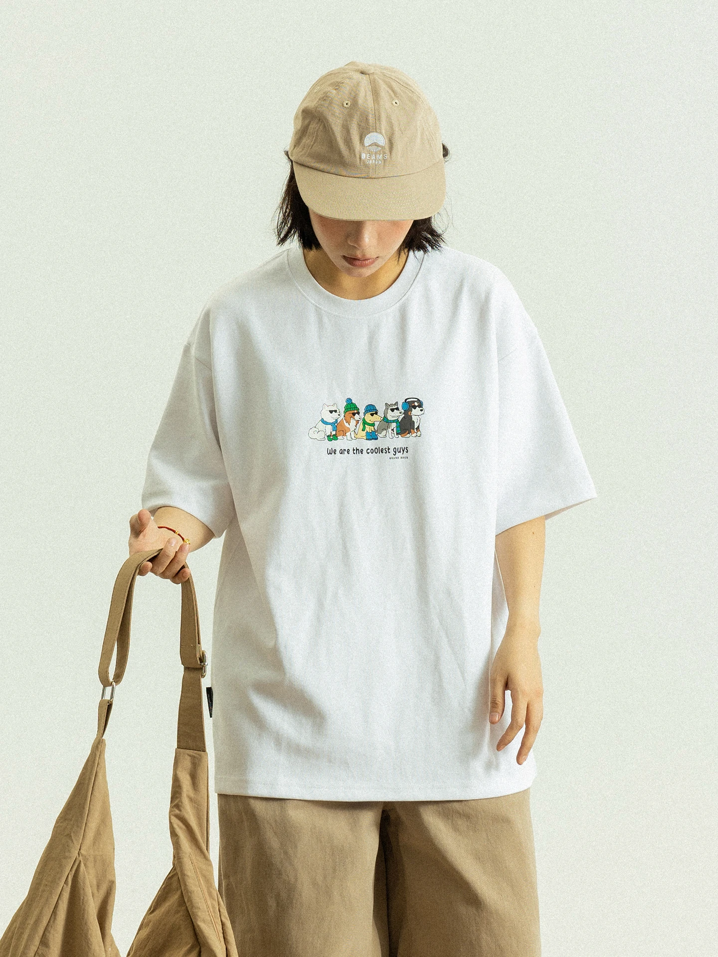 

Футболка GoodNorth летняя с мультяшным принтом, свободного кроя, с коротким рукавом, унисекс, хлопковая, с круглым вырезом, из смесового полиэстера, повседневная одежда