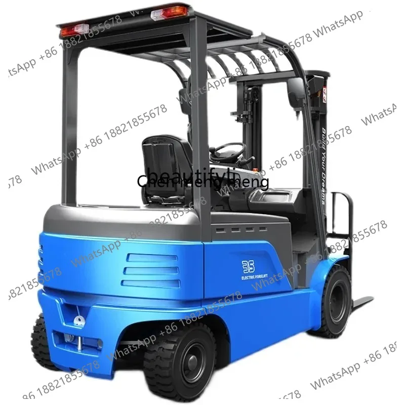 new ZqFour-Wheel Driving Electric Forklift, Small Hydraulic Lifting Stacker, Lithium Battery Handling, 1 Ton, 2 Tons, 3 Tons ss