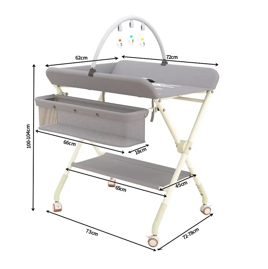 One-click Folding Multifunctional Baby Nursing Table Foldable Portable Baby Diaper Massage Bath Changing Table