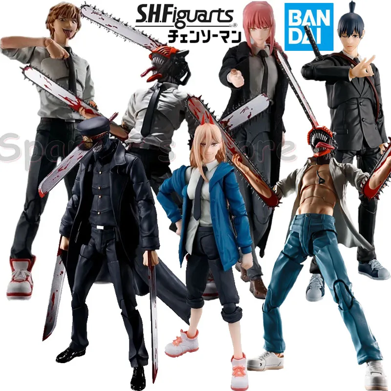 

Bandai Original S.H.Figuarts CHAINSAW MAN Anime Figure Denji MAKIMA SAMURAI SWORD POWER Action Figure Toys For Kids Gifts Model