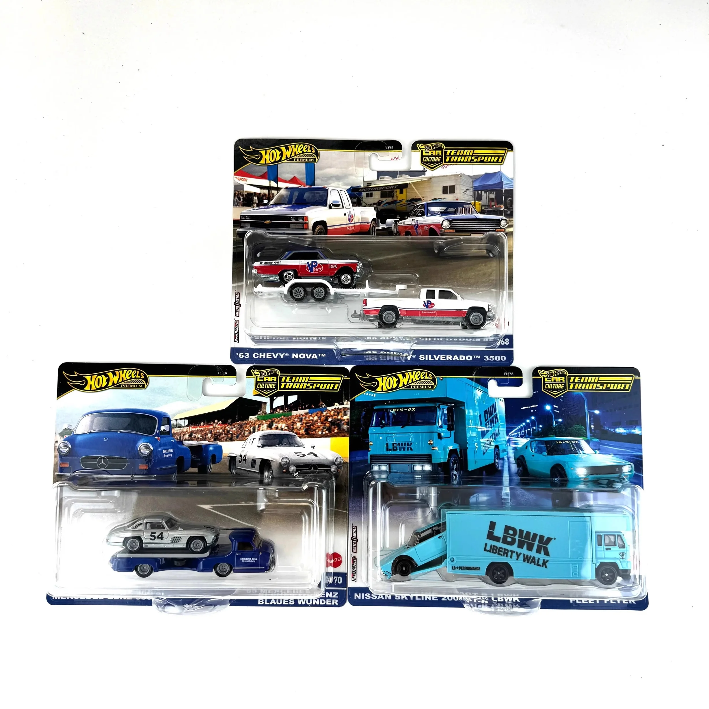 Hot Wheels Premium Car Culture Team Transport Series Gtr Ford Modelo de carro colecionável Brinquedos infantis Decoração de quarto Presente de aniversário