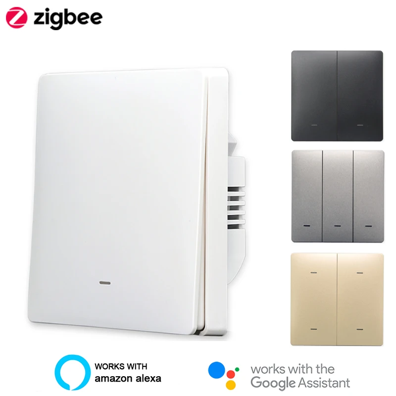 Умный выключатель Zigbee, БЕЗ НУЛЯ / с нейтралью, работает с Яндекс Алисой