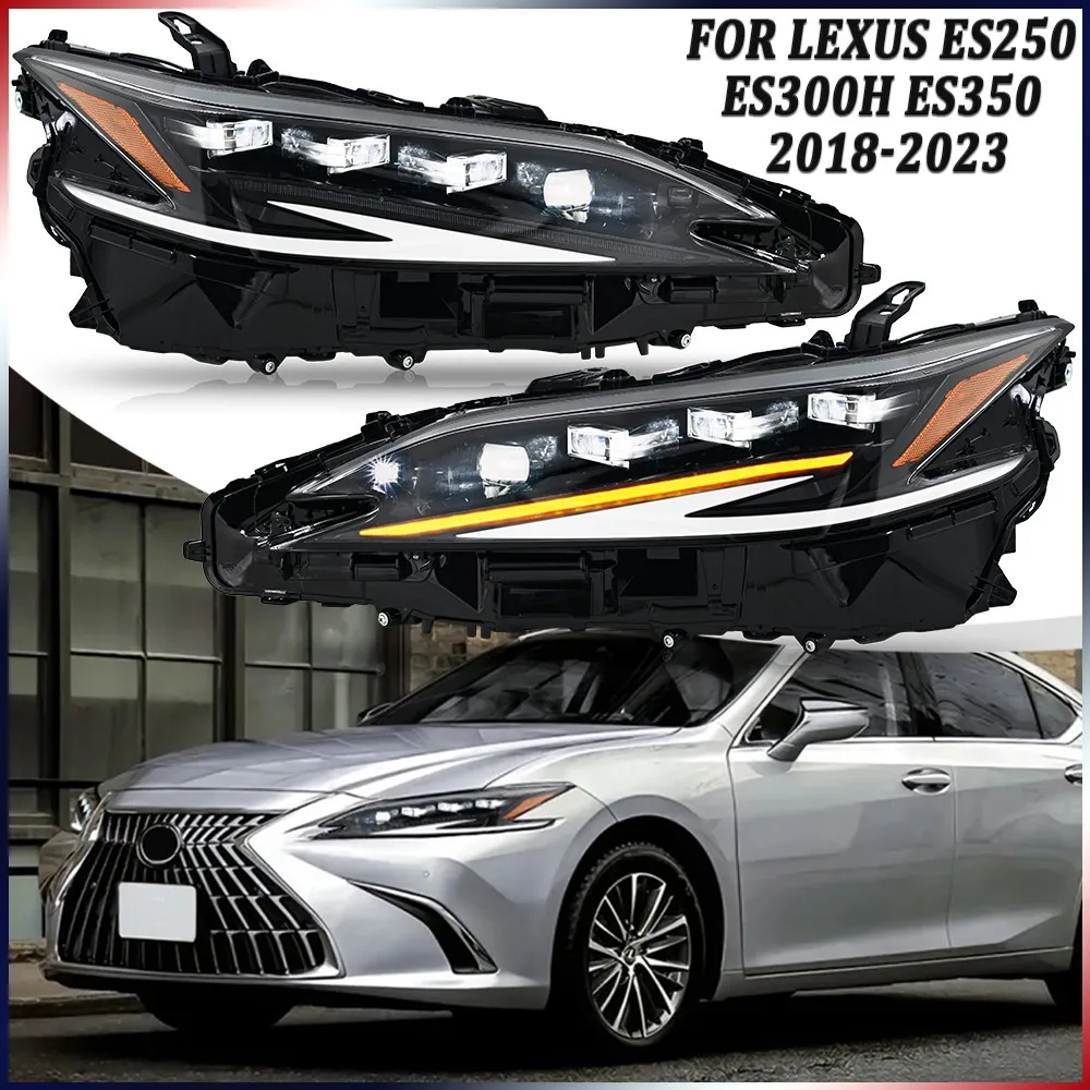 

1 пара светодиодных фар в сборе для LEXUS ES250 ES300H ES350 2018-2023, передние фары проектора, аксессуары для фар DRL