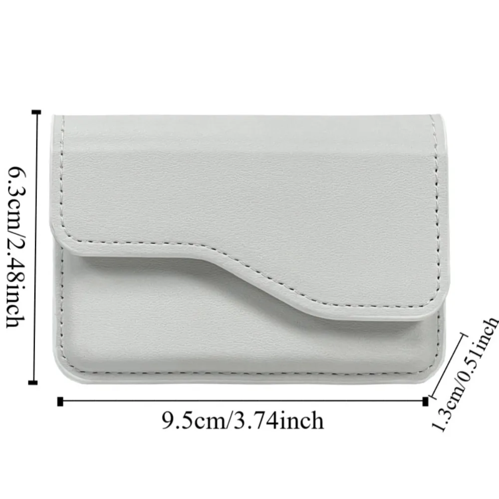Cash Wallet Phone Back Magnetic Card Bag PU Leather Multifunction Flip Card Case Side-opening Portable Card Holder Outdoor