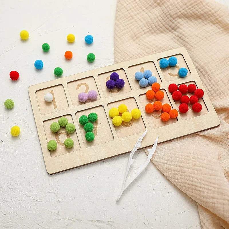 Montessori Regenboog Bord Natuurlijk Hout Speelgoed Voor Meisjes Jongen Kleur Sorteren Educatief Nordic Speelgoed Wiskunde Leermiddelen Speelgoed Cadeau