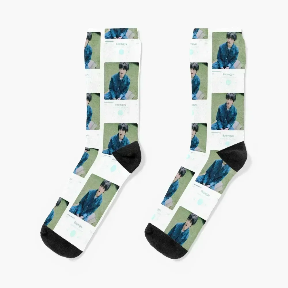 

TXT - Beomgyu Socks compression Stockings man warm winter custom Socks For Women Men's